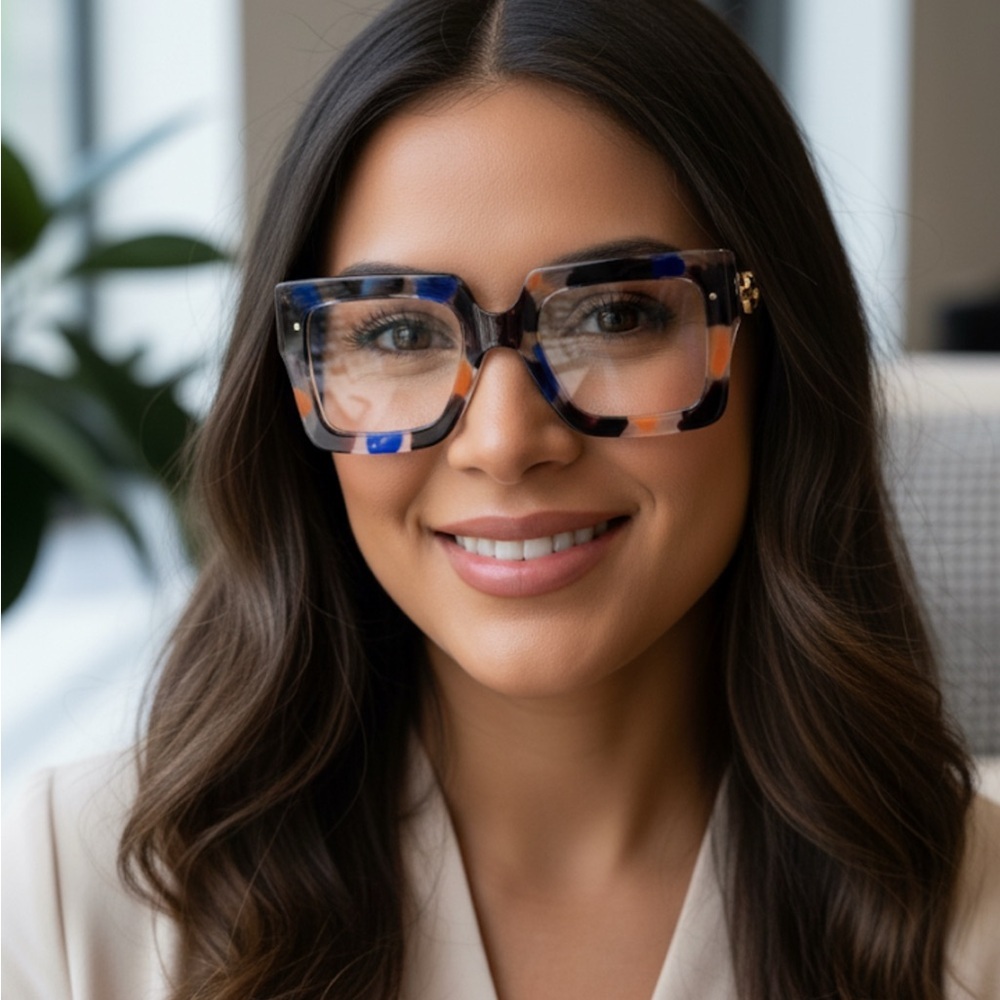 ✨NEW Stylish Multicolor Square Statement glasses … - image 7
